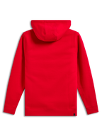 Alpinestars Ride V3 Hoodie, back view, solid red, casual sportswear, pullover fleece with jersey-lined hood, ribbed cuffs and hem