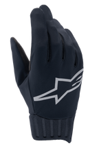 Alpinestars A-Dura Rain Gloves, Waterproof MTB Gloves, Black, Large grey Alpinestars star logo, Ribbed neoprene cuff, Smooth fabric construction for all-weather cycling