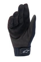 Alpinestars A-Dura Thermal Gloves, MTB Gloves, Dark Burgundy and Black, palm view showing synthetic suede, neoprene cuff with hook-and-loop strap and white Astar logo, designed for cold-weather mountain bike riding