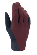 Alpinestars A-Dura Thermal Gloves, MTB Winter Gloves, Dark Burgundy and Black, featuring a wind-blocking outer shell and neoprene cuff, white logo detail, thermal insulation for cold weather riding