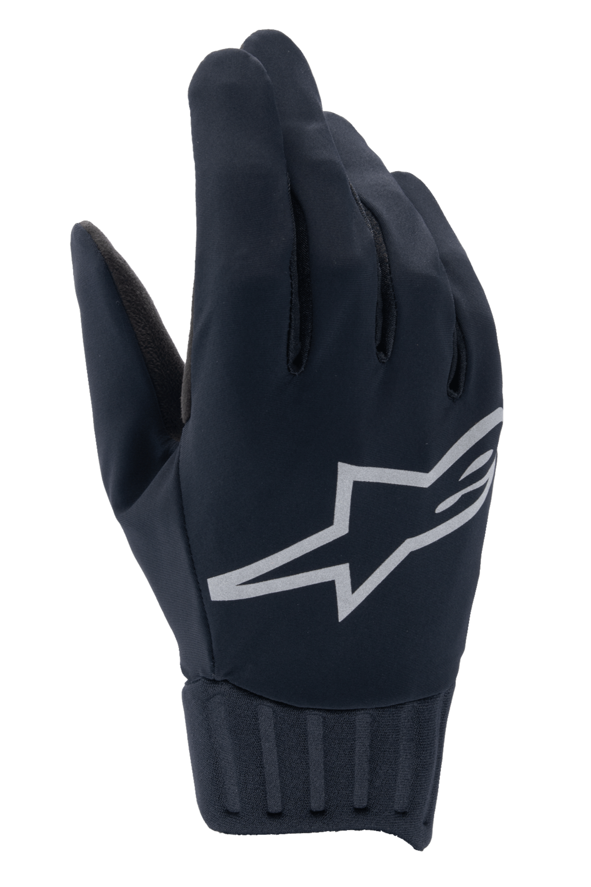 Alpinestars Stella A-Dura Rain Gloves, Women's Waterproof MTB Gloves, Black with Silver Reflective Logo, Ribbed Neoprene Cuff, Wind-Blocking Fabric, Performance Cycling Gear