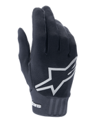 Alpinestars Youth A-Dura Gloves, luvas de mountain bike para jovens, pretas, grande logótipo de estrela branco nas costas da mão, tecido texturizado com detalhe de punho canelado, design flexível para ciclismo todo-o-terreno