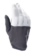 Alpinestars A-Aria Gloves, luvas de BTT, cinzento claro e cinzento escuro, com parte superior texturizada e logótipo de estrela, material flexível e design de perfil baixo para ciclismo todo-o-terreno