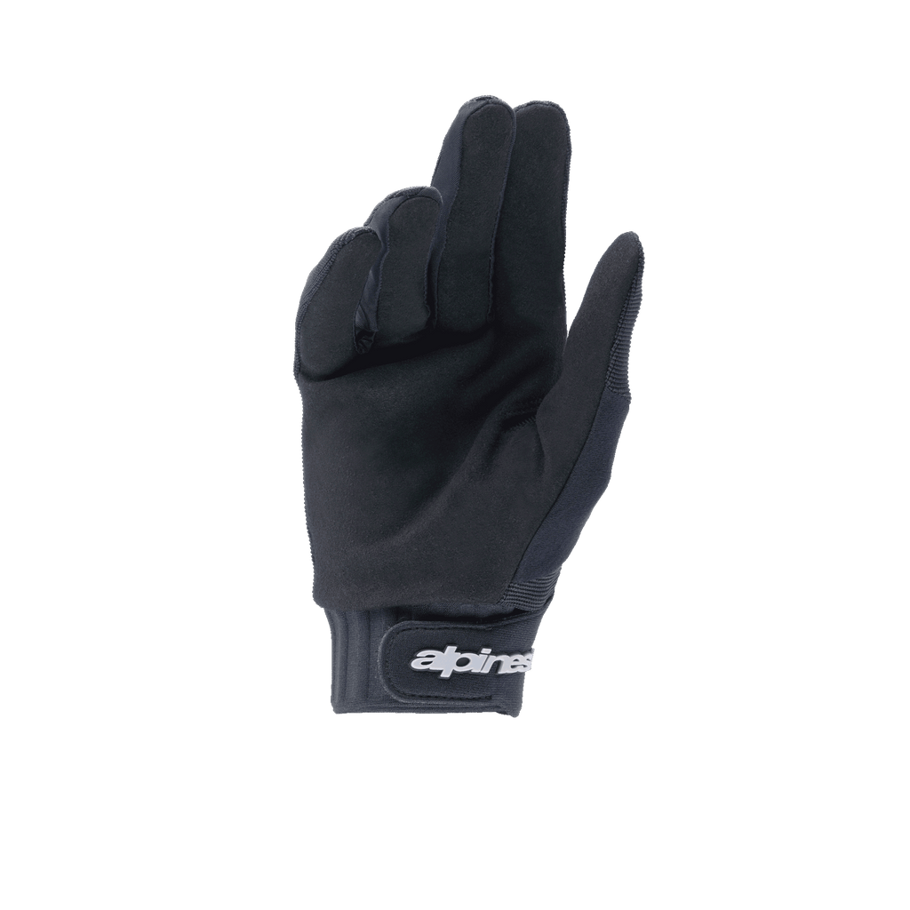 Luvas Alpinestars A-Dura, luvas de MTB pretas, palma em camurça sintética para aderência e durabilidade, punho em neoprene com fecho de pulso com gancho e laço, equipamento de performance versátil para ciclismo de montanha