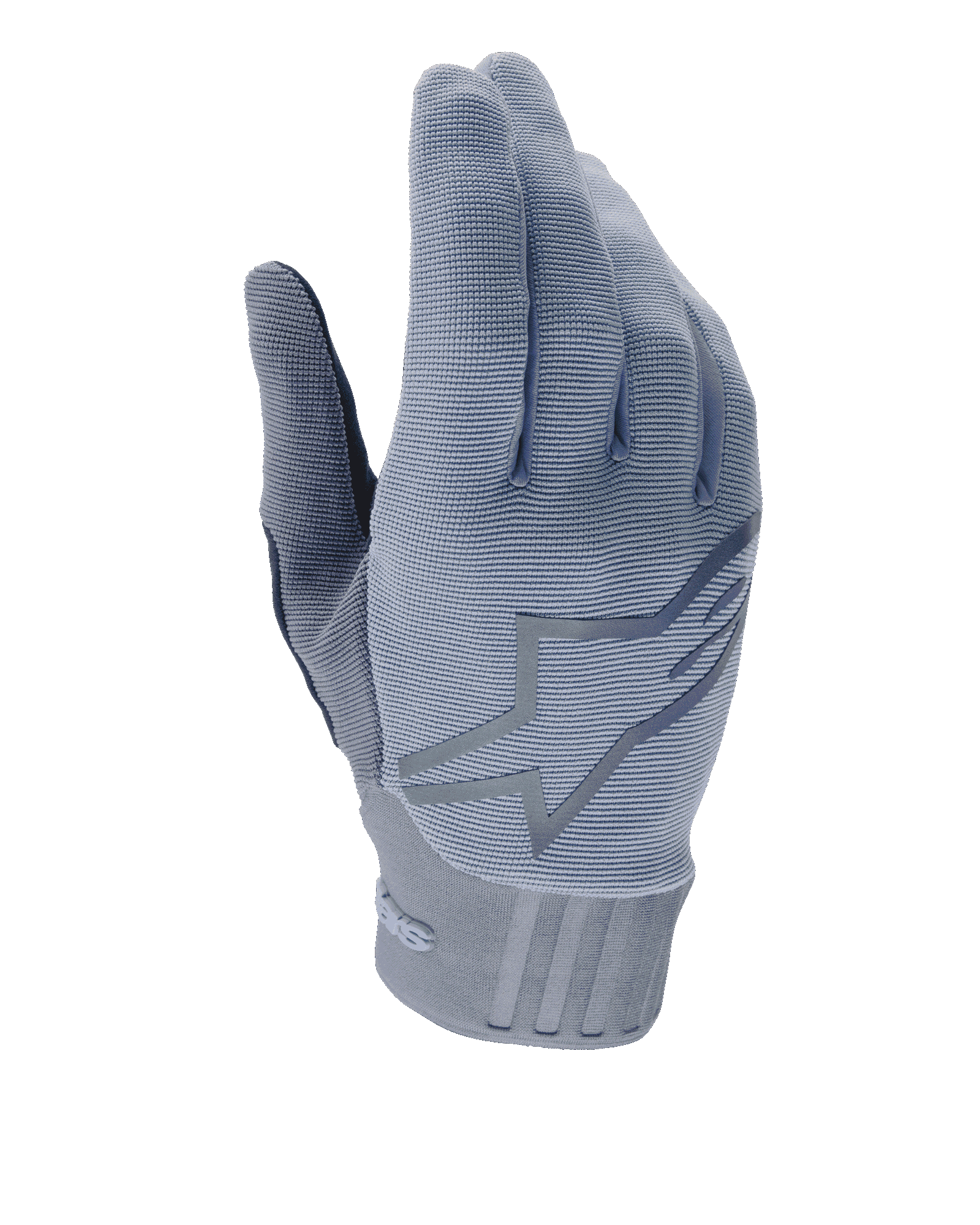 Alpinestars A-Dura Gloves, luvas de bicicleta de montanha, Azul Infinity, parte superior com textura canelada e grande logótipo de estrela, punho de neoprene com detalhes em relevo, design ajustado para ciclismo fora de estrada