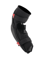 Cotoveleiras Alpinestars Bionic Pro, pretas e vermelhas, proteções de cotovelo leves para MTB com estrutura em malha respirável, tiras duplas de gancho e laço e conchas integradas de absorção de impactos