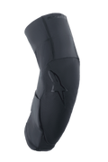 Protetor de joelho Alpinestars A-Motion Plasma Pro, preto, perfil lateral com design ergonómico curvo, painel frontal texturizado com logótipo de estrela tonal, tecidos de malha elástica respirável e ripstop, proteção leve para MTB e trilhos