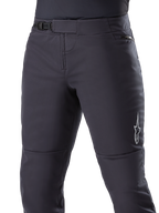 Alpinestars A-Dura Thermal Pant, Black MTB Pants, featuring a secure ratchet waist closure and zippered hip pocket, white star logo on the side, pre-curved shape for riding comfort, durable thermal material for cold-weather cycling