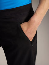 Black A-Dura Elite Flex Shorts showing a zippered side pocket and durable ripstop stretch fabric for mountain biking.