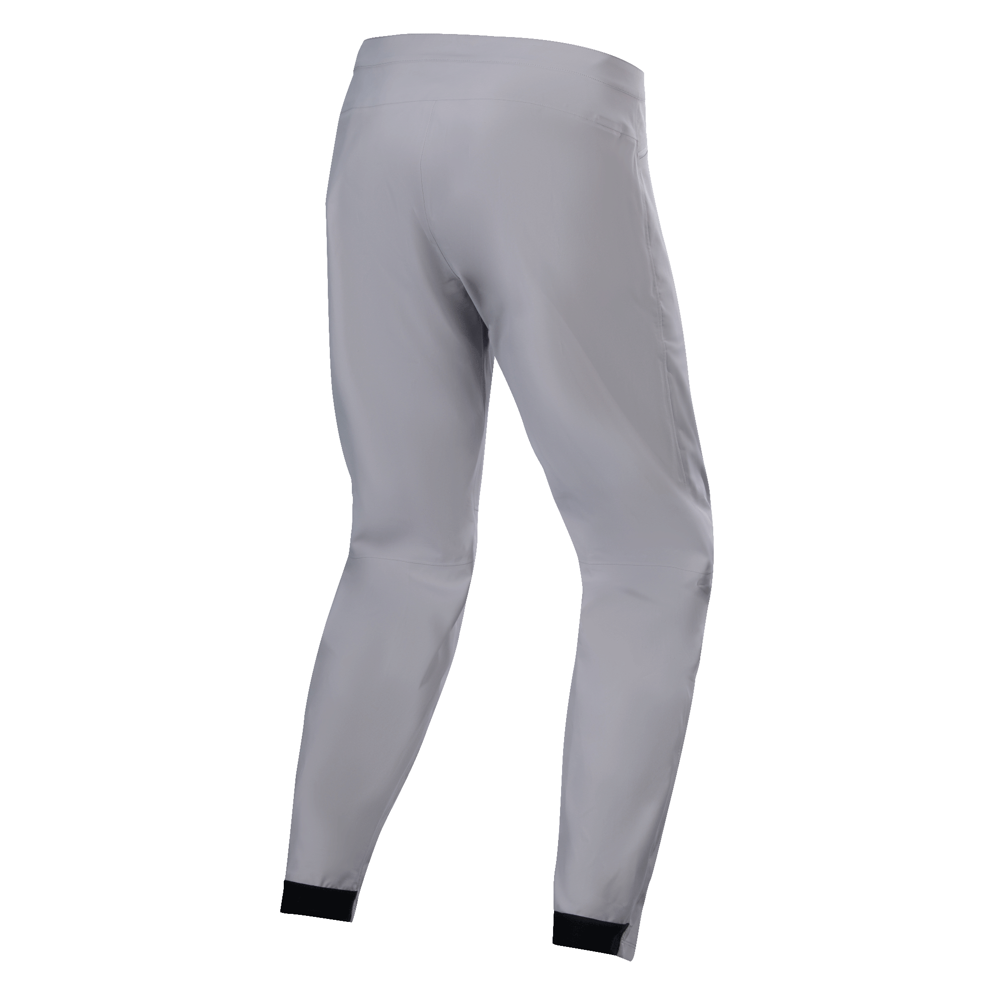Alpinestars A-Dura Waterproof Pants, calças de BTT, cinzento titânio, vista traseira, pernas afuniladas com punhos elásticos pretos, design técnico minimalista para mountain bike
