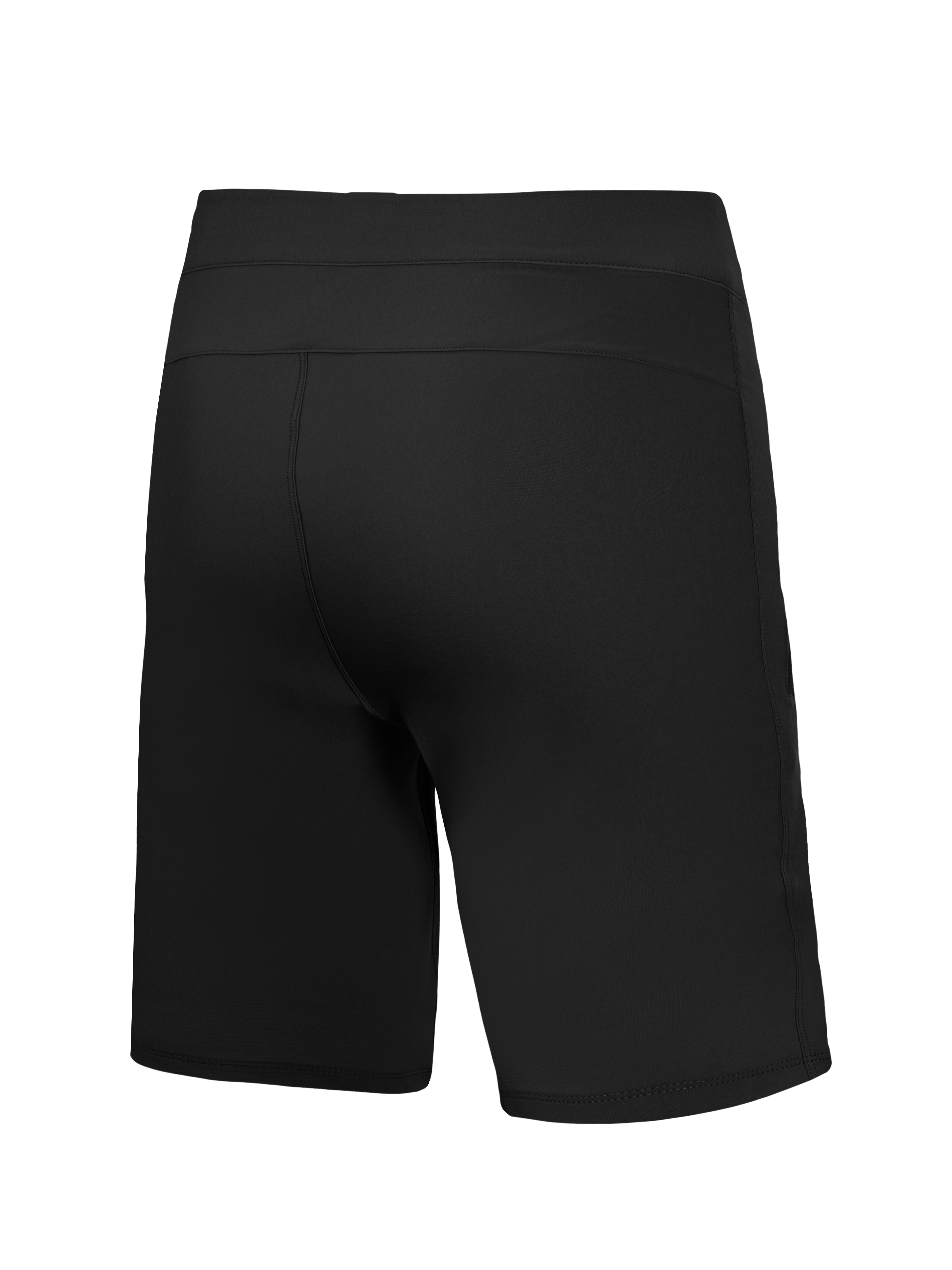 Calções Alpinestars A-Dura Ride pretos, vista traseira, em tecido elástico durável para performance em mountain bike.