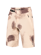 Sand camo A-Dura Ride Shorts featuring a ratchet waist closure, zippered pockets, and durable 4-way stretch MTB fabric.
