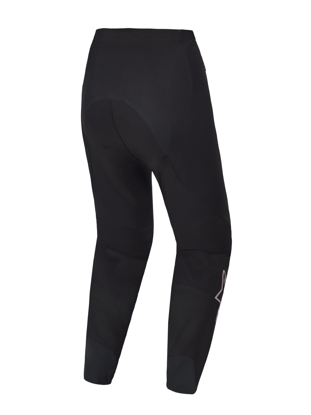 Calças BTT A-Supra Elite pretas, vista traseira, com tecido elástico em 4 direções e design ergonómico de performance.