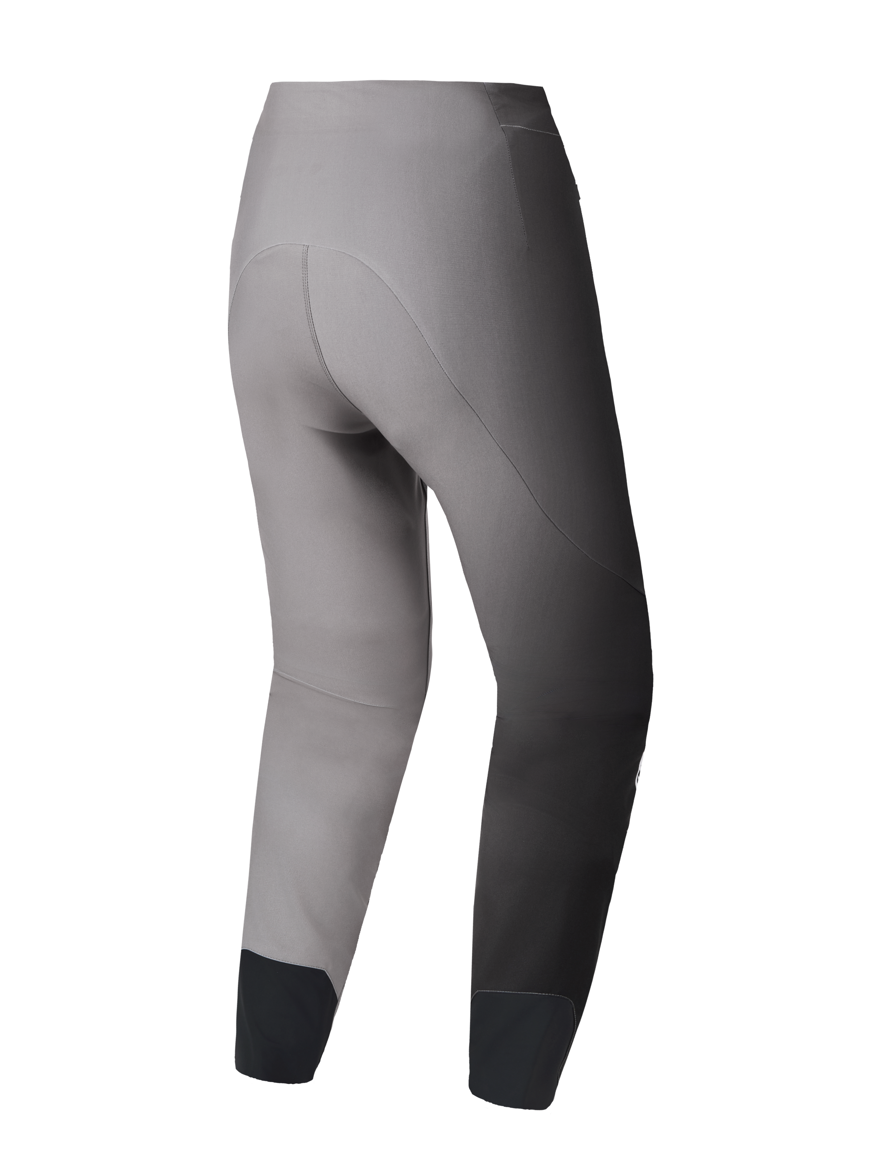 Calças de BTT Alpinestars A-Supra Elite em cinzento degradê, vista traseira com corte de performance e tecido elástico.