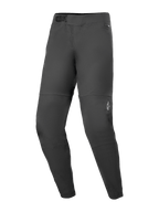 Alpinestars A-Dura Elite Pants, calças de mountain bike, pretas, com sistema de fecho frontal de catraca, bolsos com fecho forrados com malha e punhos elásticos, pequeno logótipo Alpinestars branco na perna esquerda, design em tecido Cordura durável para ciclismo fora de estrada.