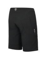 Calções Alpinestars A-Aria Elite, calções de BTT, Black Titanium, vista lateral traseira com bolso com fecho e logótipo de estrela branco, ajuste de performance para ciclismo