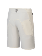 Alpinestars A-Aria Elite, calções de ciclismo para homem em cor cru, vista traseira mostrando o cós absorvente com logótipo e bolsos com fecho de correr