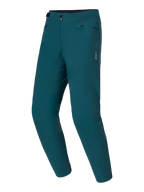 Alpinestars A-Dura Pants, calças de mountain bike, verde Dark Pine, fecho duplo de pressão e ajustadores laterais na cintura, logótipo de estrela branco na coxa esquerda, tecido durável com elasticidade em 2 direções para trilhos de BTT