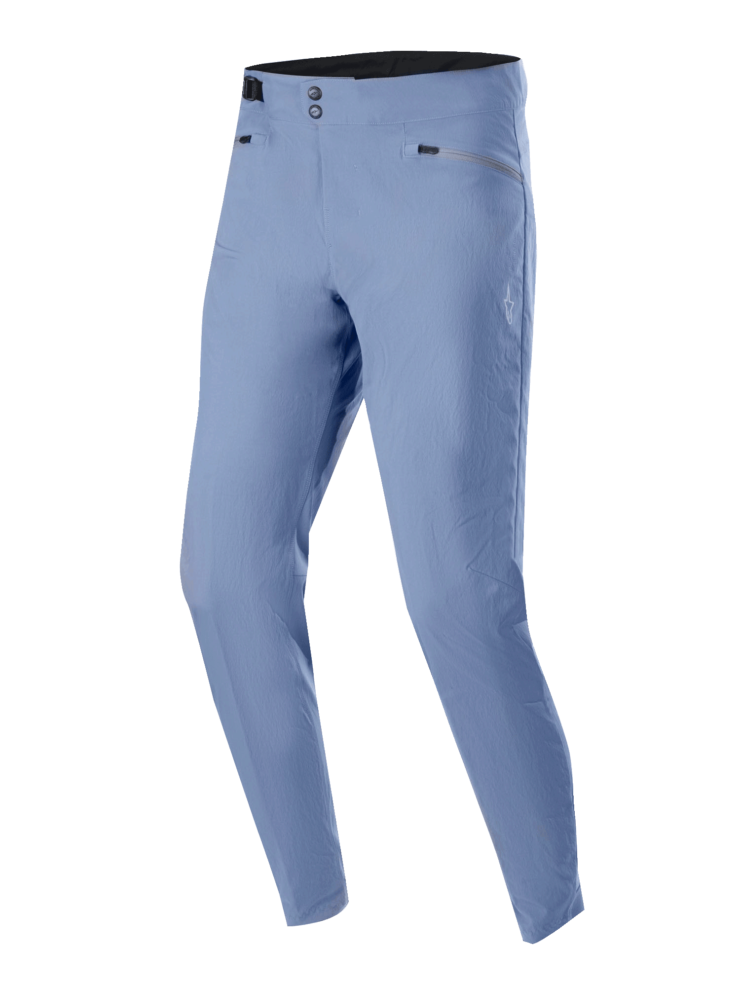 Calças Alpinestars A-Dura, calças de ciclismo MTB, azul Infinity, com fecho de pressão duplo na cintura e bolsos com fecho de correr, tecido leve com elasticidade bidirecional, ajuste regular para performance em todo-o-terreno