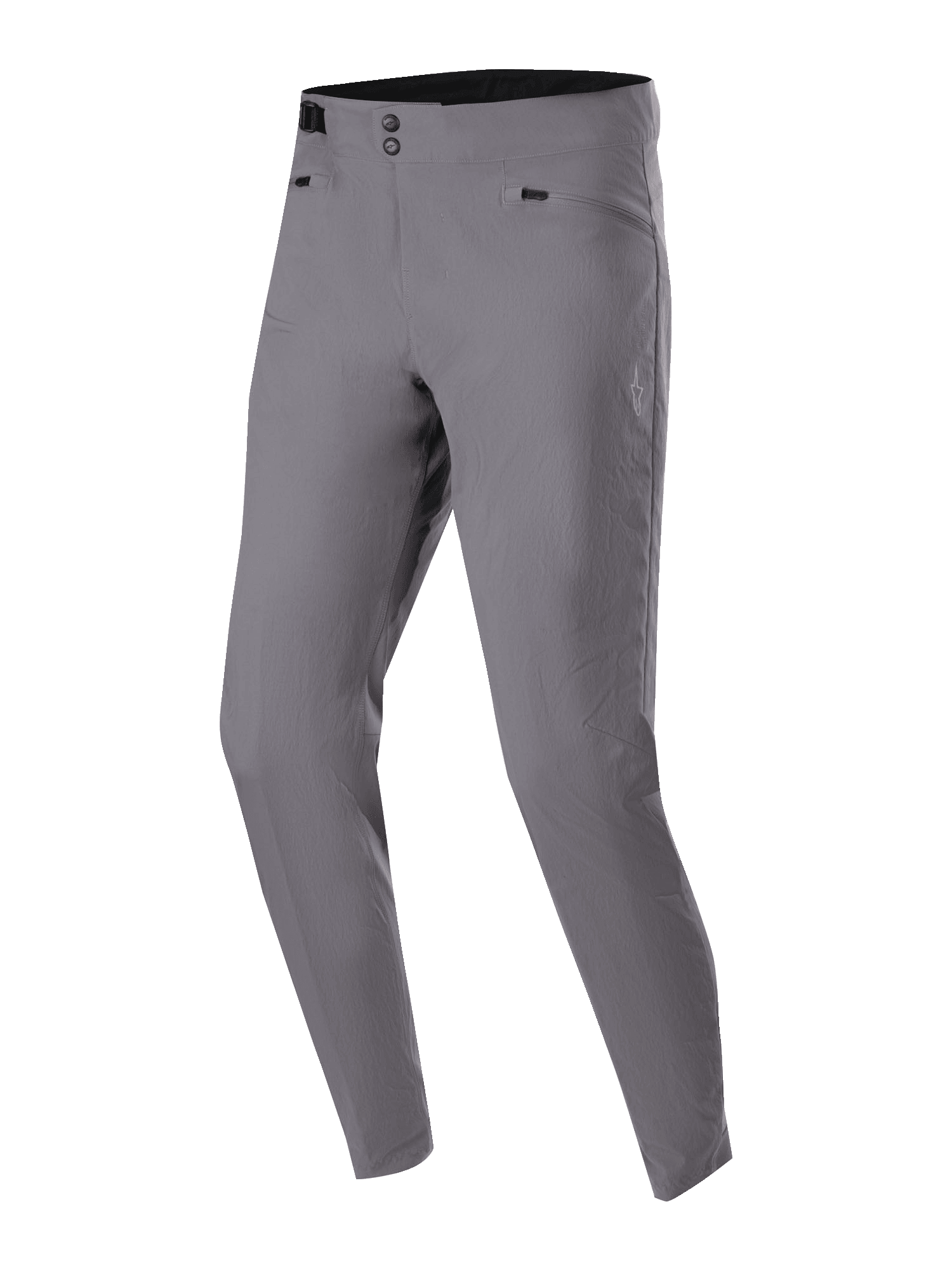 Alpinestars A-Dura Pants, calças de ciclismo MTB, cinzento-escuro, com fecho duplo de pressão, ajustadores laterais na cintura e bolsos com fecho de correr na anca, tecido elástico bidirecional durável para mountain bike