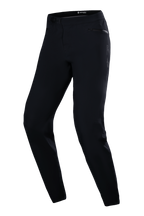 Alpinestars Stella A-Dura Waterproof Pant, calças de ciclismo MTB para mulher, pretas, com fecho de catraca na cintura, bolsos com fecho de correr e corte afunilado para a prática de trilhos