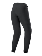 Calças Alpinestars Stella A-Dura Femininas, calças de ciclismo MTB, pretas, vista traseira que mostra a construção ergonómica, o corte afunilado e o tecido durável com elasticidade bidirecional para mountain bike.