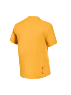 Camisola Alpinestars A-Dura Ride laranja, vista traseira, tecido jacquard elástico e pequeno logótipo Astars na bainha.