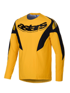 Alpinestars Camisola A-Supra Melt Gold Edição Limitada, camisola MTB de manga comprida para homem, amarelo escuro, poliéster microperfurado leve e ventilado com painéis elásticos
