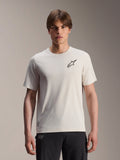 Alpinestars A-Aria Astar Jersey, camisola de ciclismo de manga curta, cor cru com logótipo de estrela preta no peito, poliéster leve e respirável, ajuste de performance para trilhos de BTT