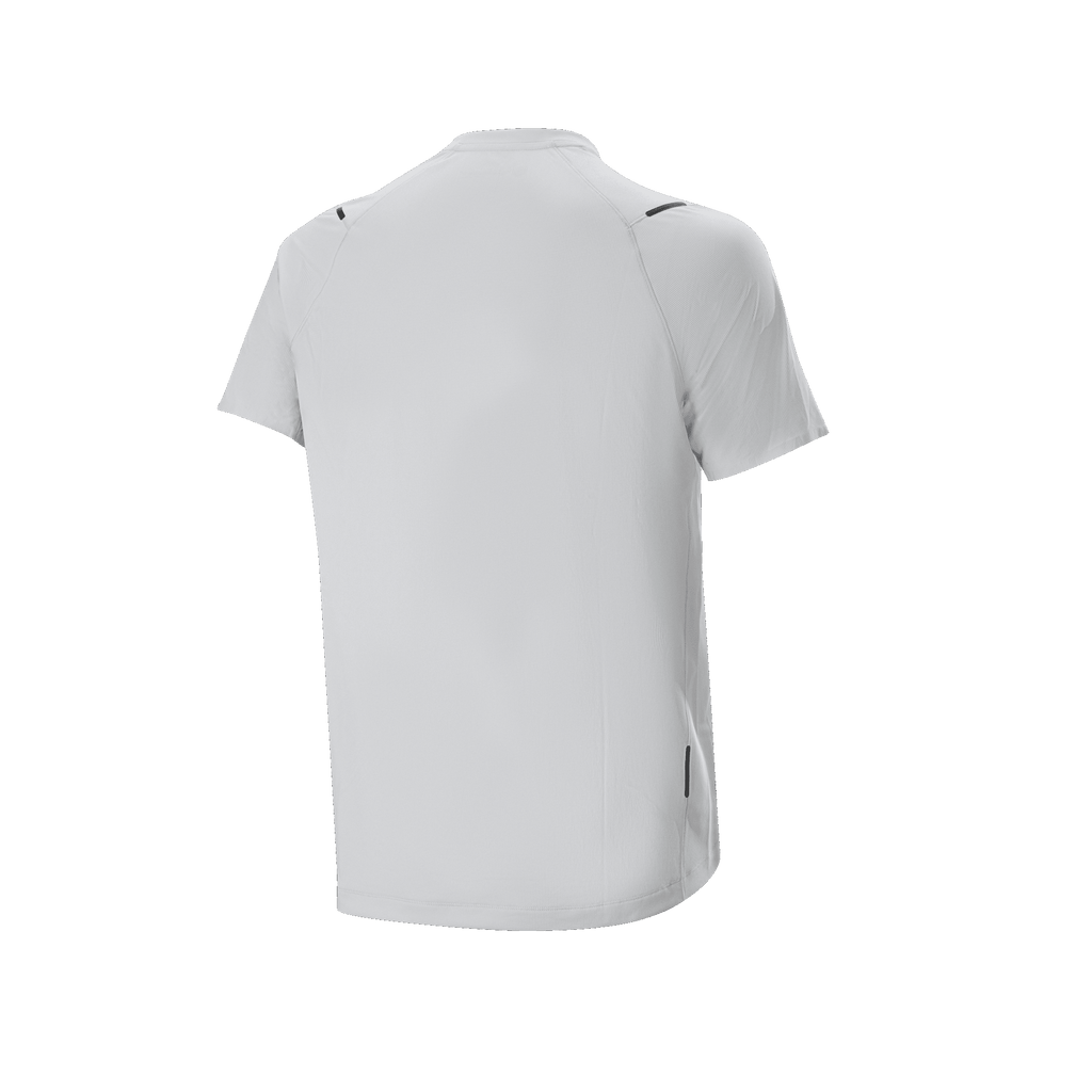 Alpinestars A-Aria Astar Jersey, camisola de ciclismo de manga curta, White Dove, vista traseira com tecido leve e respirável, cauda mais longa para maior cobertura e pormenores refletores subtis.