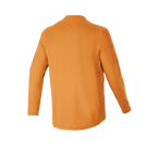 Camisola de Manga Comprida Alpinestars A-Dura Rocker, camisola de BTT, ouro escuro, vista traseira, com cauda alongada para maior cobertura e material jacquard de alto desempenho