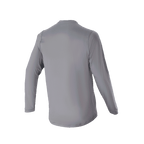 Alpinestars A-Dura Rocker Long Sleeve Jersey, Dark Gray, back view highlighting the longer drop tail, casual MTB cycling apparel with a regular fit
