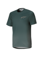 Alpinestars Youth A-Dura Rise Jersey, camisola de BTT de manga curta para jovens, verde Silver Pine, gola redonda com logótipo discreto no peito, tecido jacquard leve e respirável, corte regular