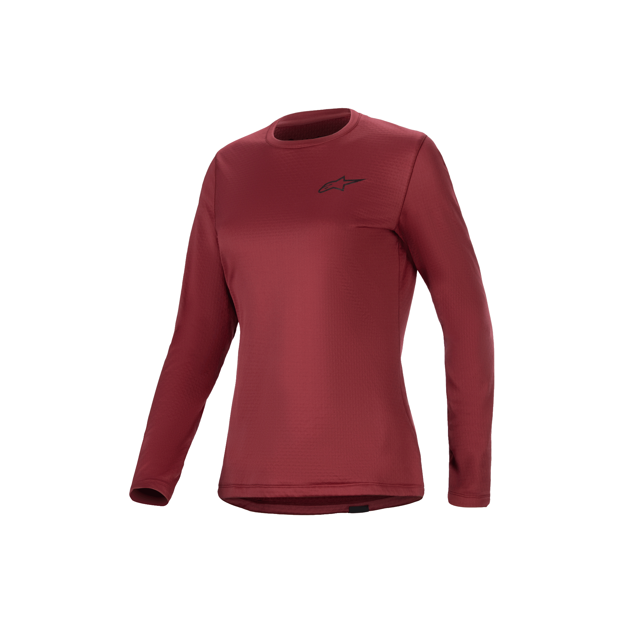 Alpinestars Camisola Térmica Stella A-Dura, camisola de manga comprida para ciclismo de montanha para mulher, cor borda, interior em fleece isolante e cauda alongada