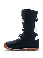 Alpinestars Botas Tech-T, botas de moto para trials, masculinas, pretas e brancas, em couro e microfibra, certificadas CE, sola de borracha de alta aderência