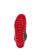 Alpinestars Tech-T, sola de bota de moto vermelha com piso técnico para tração e controlo em trials e off-road.
