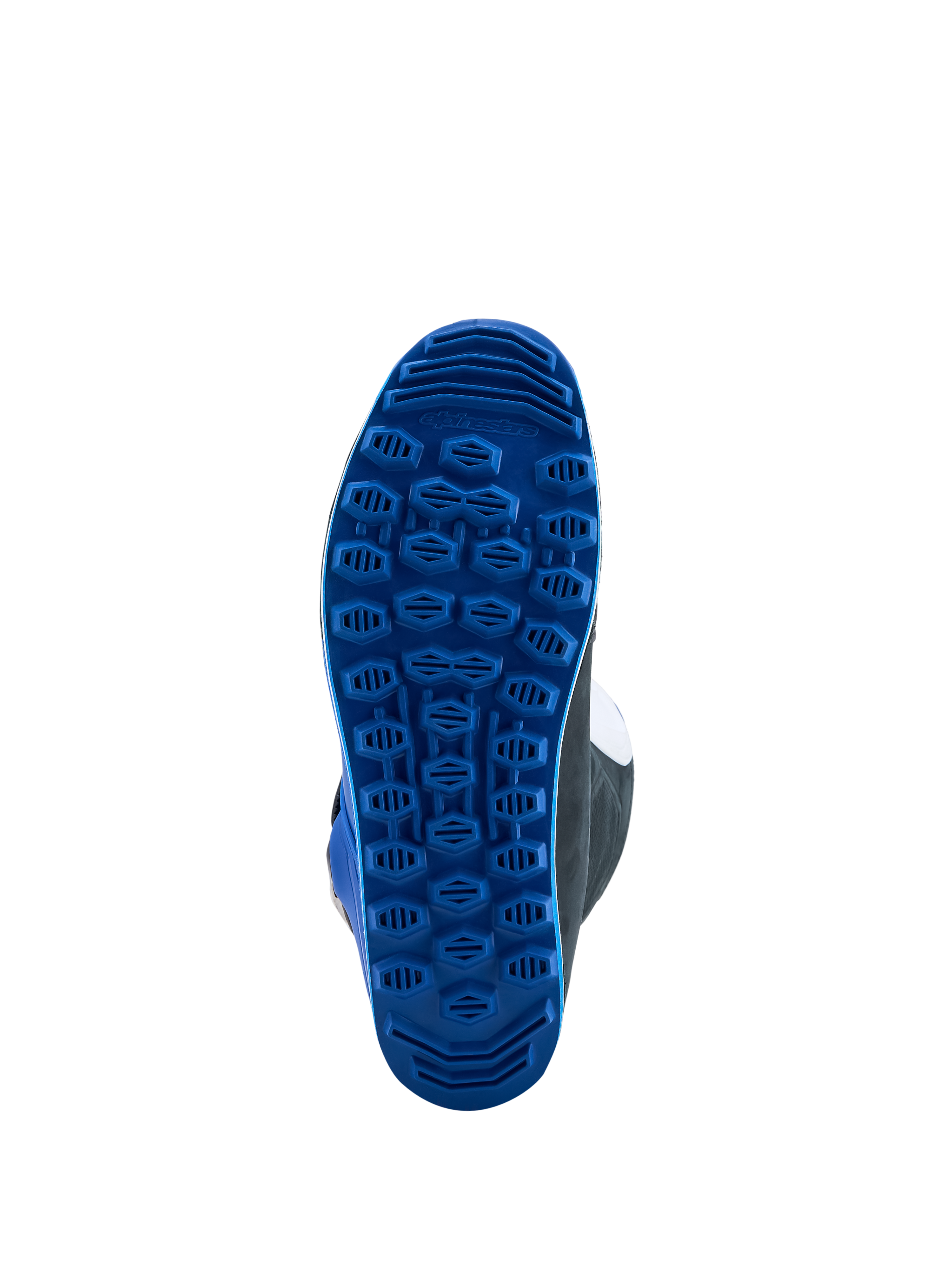 Alpinestars Tech-T, botas de moto para homem, azul, sola de borracha de alta aderência para trials e todo-o-terreno, sensibilidade precisa.