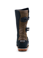 Alpinestars Tech-T, botas de trial para homem, castanhas e pretas, em couro com zonas de acordeão e sola de borracha