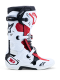 Alpinestars botas Tech-10, botas de motocross para off-road para homem, brancas, pretas e vermelhas, com tecnologia DHCP e sistema de duplo pivô, certificadas CE
