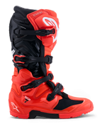 Alpinestars Tech 7 Enduro, botas de moto masculinas, vermelhas e pretas, proteção TPU e sola de composto duplo.