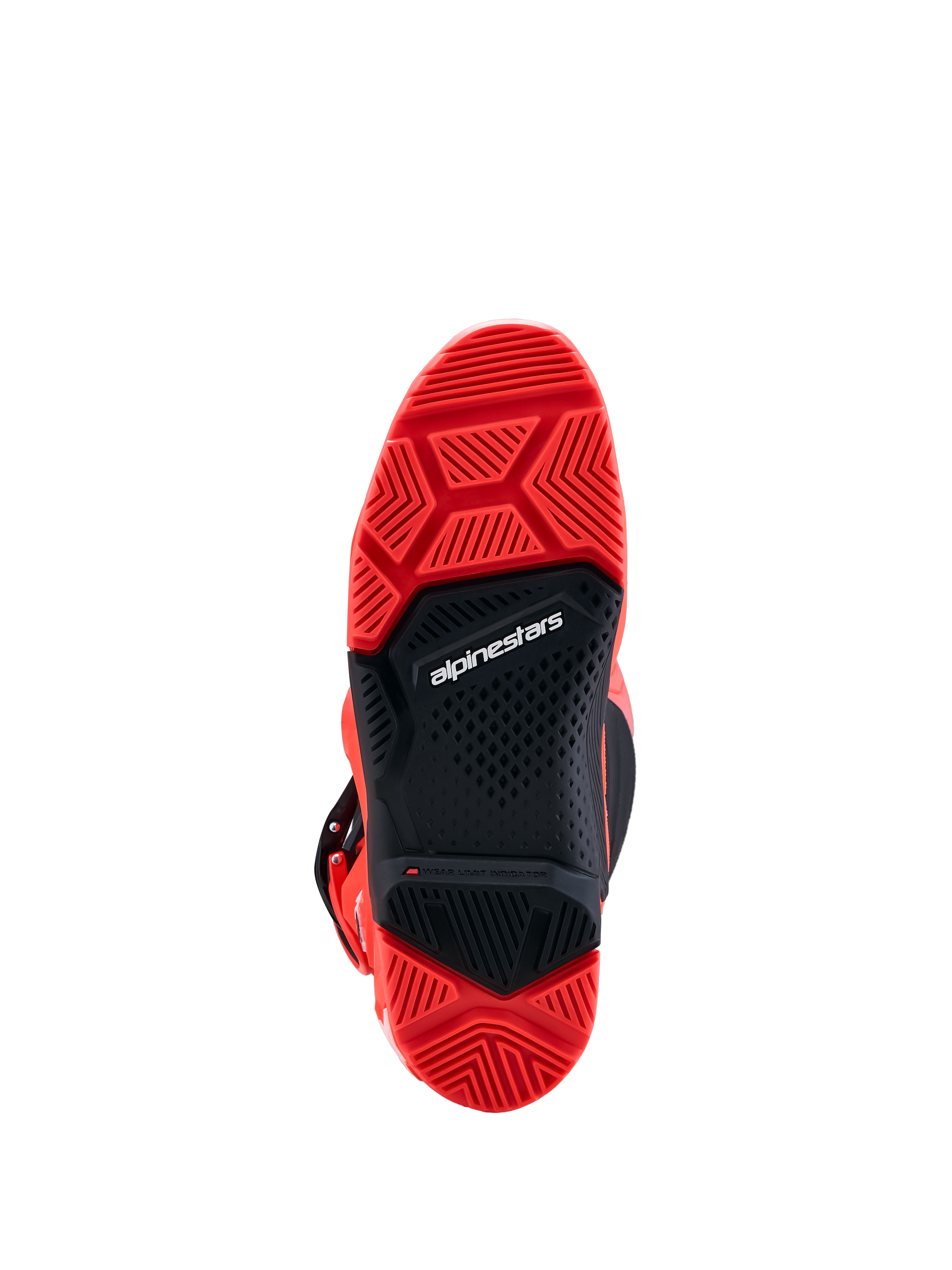 Botas Alpinestars Tech 7 Enduro, sola de composto duplo vermelha e preta para todo-o-terreno e enduro, certificadas CE.