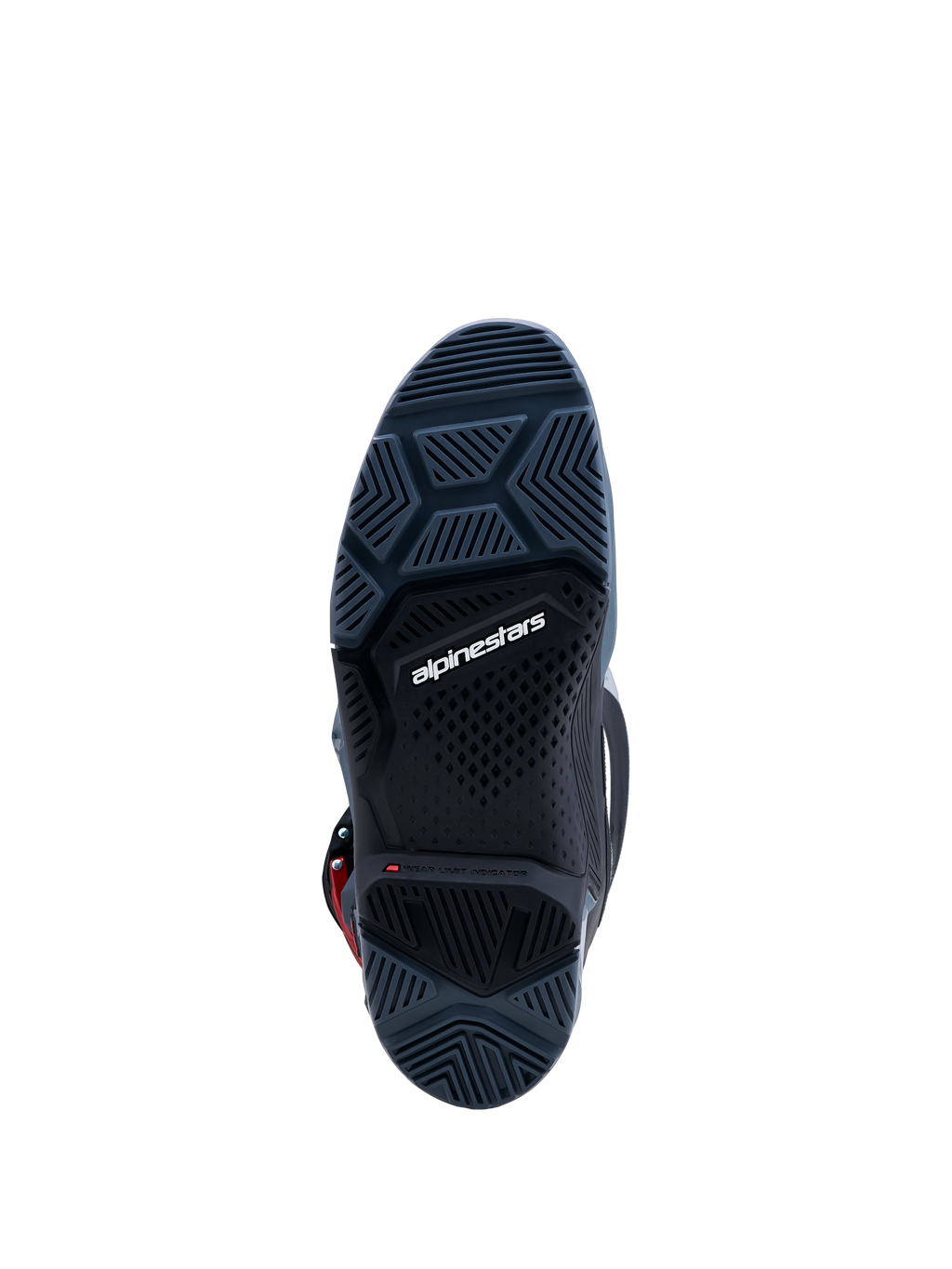 Alpinestars Tech 7 Enduro Drystar, sola de botas de moto para enduro, cinzento-escuro e preto, com elevada aderência.