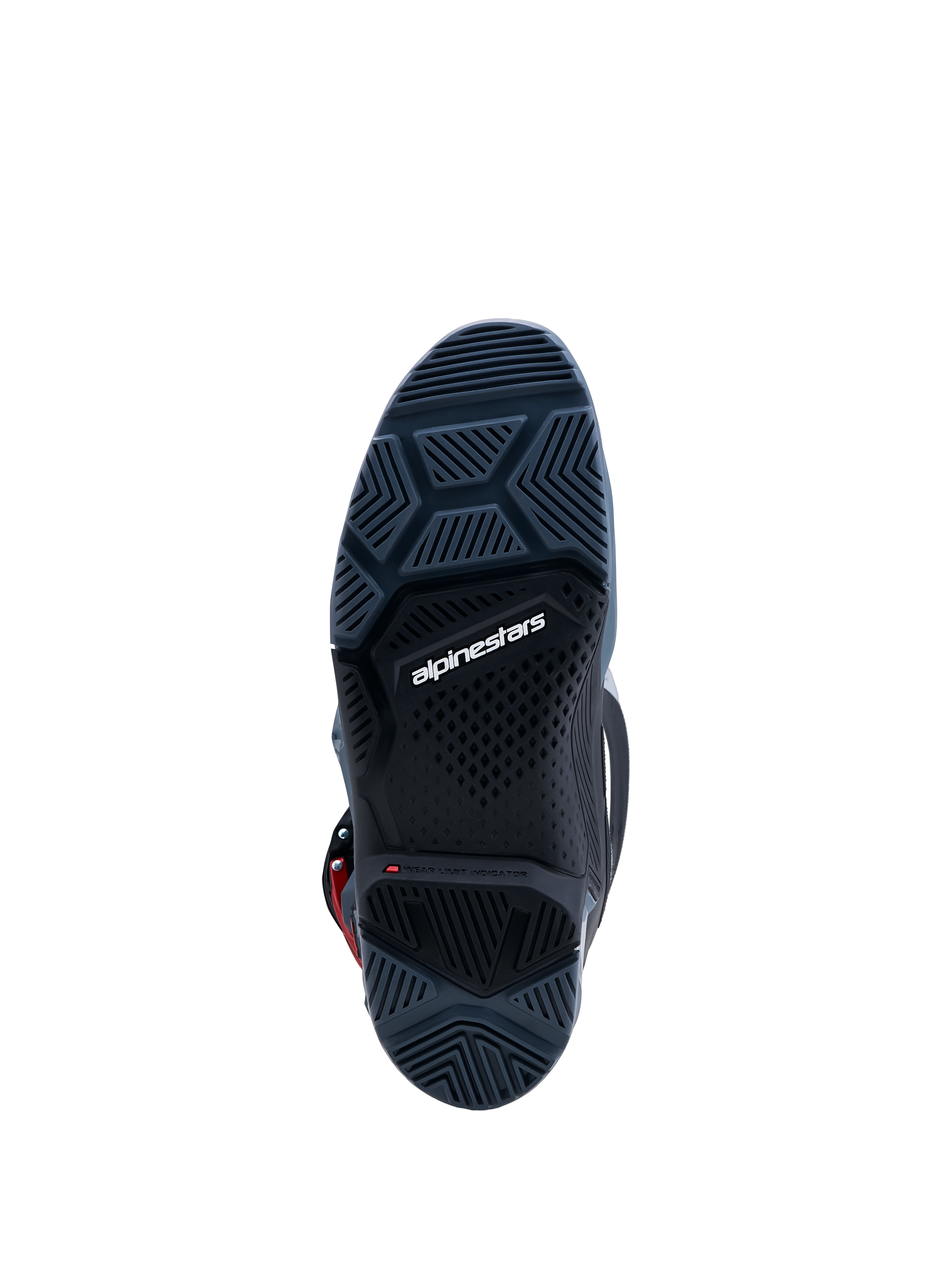 Alpinestars Tech 7 Enduro Drystar, sola de botas de moto para enduro, cinzento-escuro e preto, com elevada aderência.