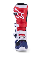 Alpinestars Tech 7 Unity, botas de moto para motocross, edição limitada, vermelhas, brancas e azuis, com proteção em TPU.