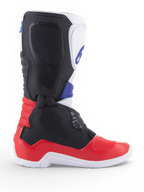 Alpinestars Tech 3 Boots, motocross and off-road motorcycle boot in white, bright red and dark blue with synthetic microfiber construction and TPU protection