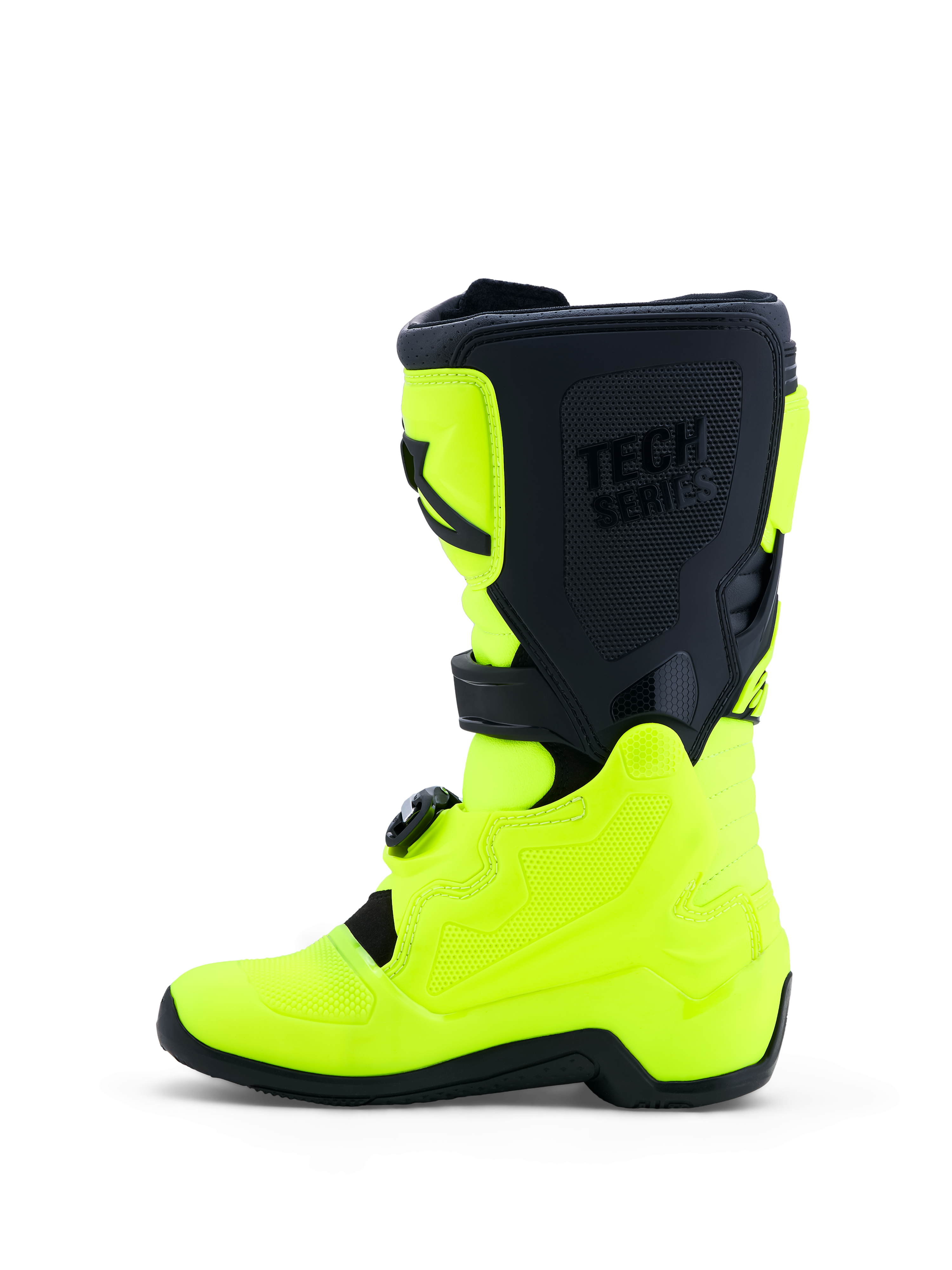 Alpinestars Botas Tech 7S Jovem, botas de motocross para juventude, amarelo fluo e preto, com proteção em TPU, certificadas CE