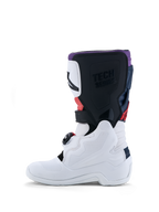 Alpinestars Botas Tech 7S Jovem, botas de motocross para jovens, brancas e pretas com pormenores vermelhos, construção em TPU durável para proteção em todo-o-terreno.
