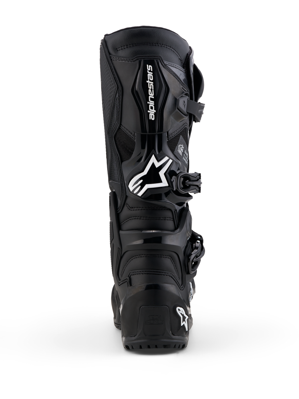 Alpinestars Tech 7 Enduro Gore-Tex, botas de moto off-road para homem, pretas e cinzentas, vista traseira com proteção TPU