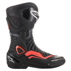 Alpinestars Botas SMX-6 V2 Vented, botas de moto para corrida, pretas e vermelho fluorescente, ventiladas, com microfibra respirável, certificadas CE