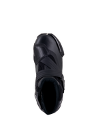Alpinestars SMX-1 R V2 Vented Boots, Black, top-down view showing the ventilated microfiber upper, TPU shift pad, and ergonomic collar for performance riding.